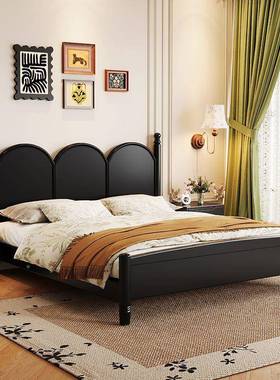 法式田园榫1卯实木床胡卧桃色美式主双室人床UIB.51.8现代简约中