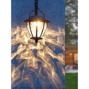 太阳能挂户外壁灯庭灯?院灯花水光波纹园防路水草坪草地装饰家用