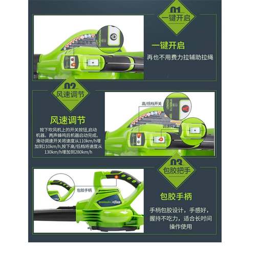 凯姿40V吹风机KZ446背锂负式电雪机S288GSW吹鼓风机充电式吹尘K机