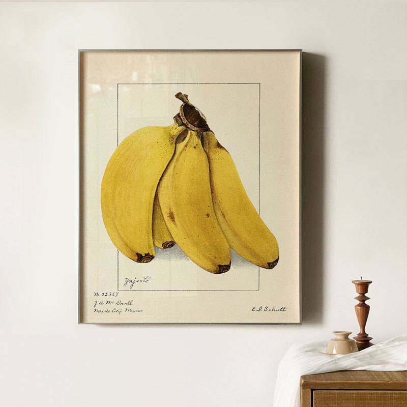 水果店油画风装饰画商场超市鲜果区墙面挂画客厅公寓简约艺术挂画图片