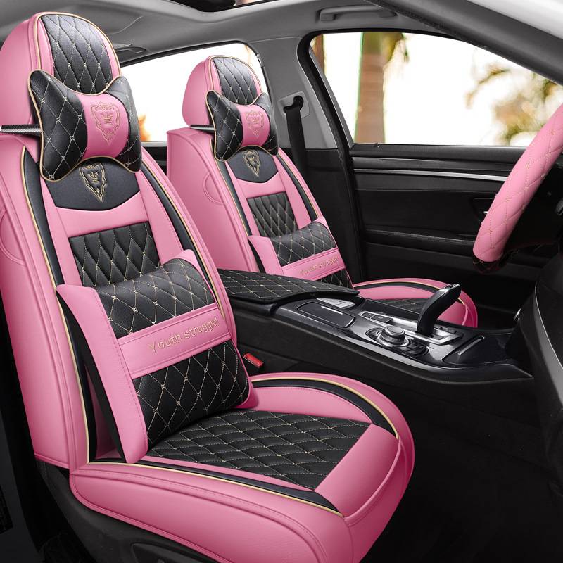 汽车坐垫四季通用全包围女神皮革polo骐达H6飞度H2威驰cs35k3座套