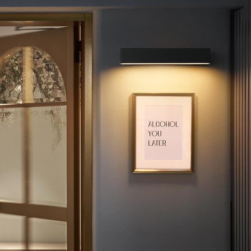 户外灯防水长店条外墙灯庭院围墙面门壁2023-YZ广口告招牌单头床