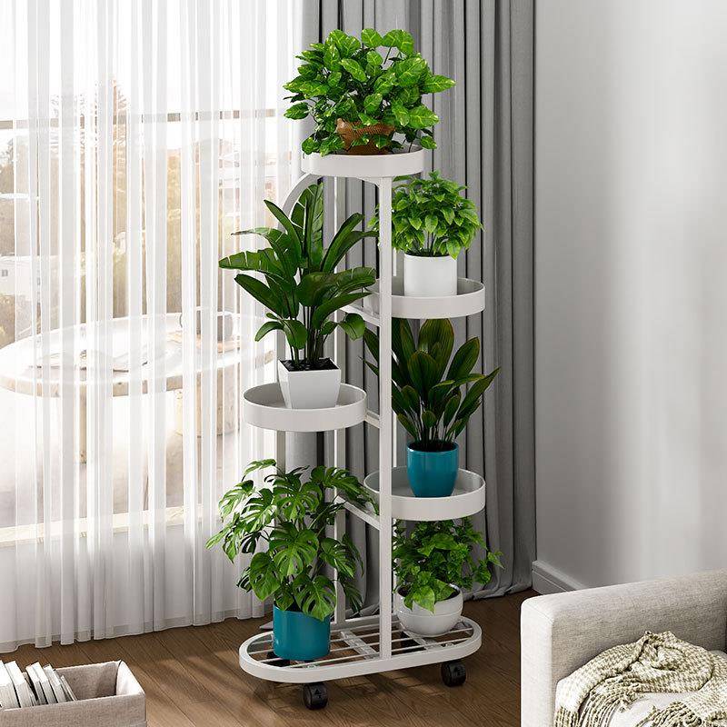 花铁XSWAZ22艺层轮绿萝架花盆架客厅阳台落地式可移动带多室内花