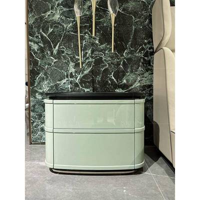 意式床NOMOS柜头豪宅主卧高柜端烤漆床边矮柜储物1000柜设计师家