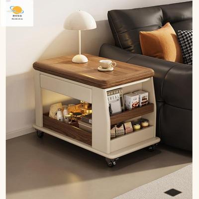 古新款实木折叠桌风茶几卧室无品牌/可移动户小型多功中能小推车