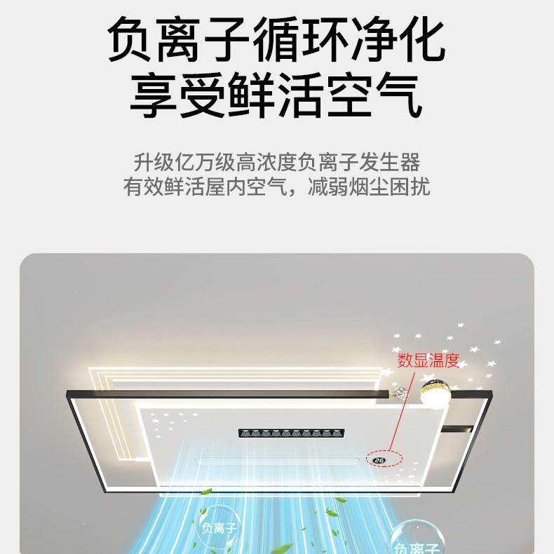 205新款21336温度数显中离子净化无叶风2扇灯山负灯厂直销,家装灯饰光源,客厅吸顶灯,淘宝优惠券,粉丝福利购,淘宝优惠卷