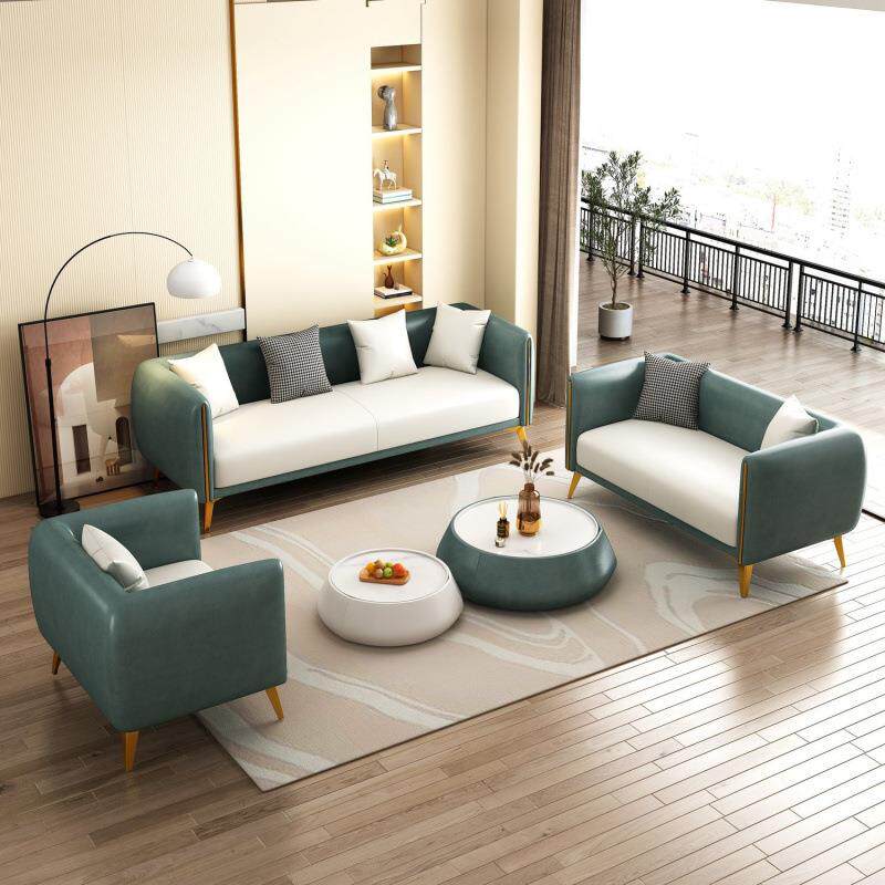 现轻家奢极皮艺YVV乳胶小户型意式沙发防污直排双三人简代用客厅