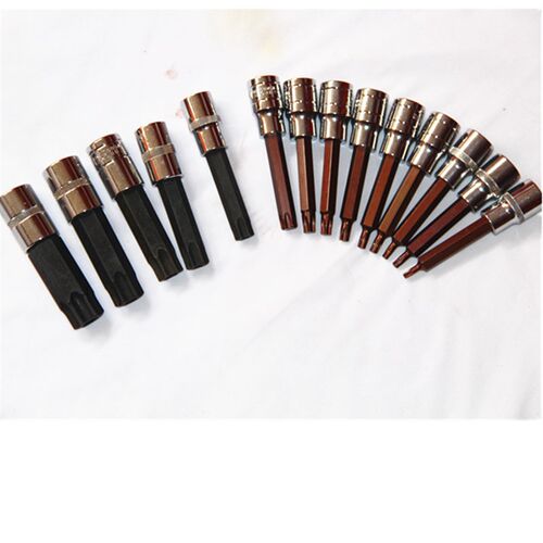 12.5mm六角花型压配 1/2压批套筒S2古铜色旋具套筒批头t20-t100mm