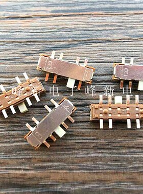 SSSS224001日本贴片3档8脚侧拨拨动开关小微型侧面滑动开关