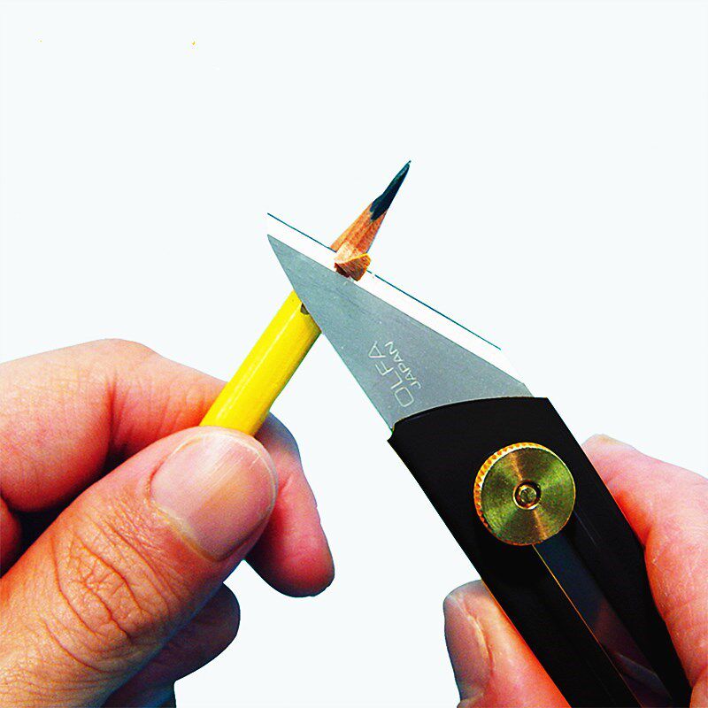 日本OLFA削笔刀模型刀CK-1全钢制雕刻刀XB26双刃刀片石雕刀户外刀