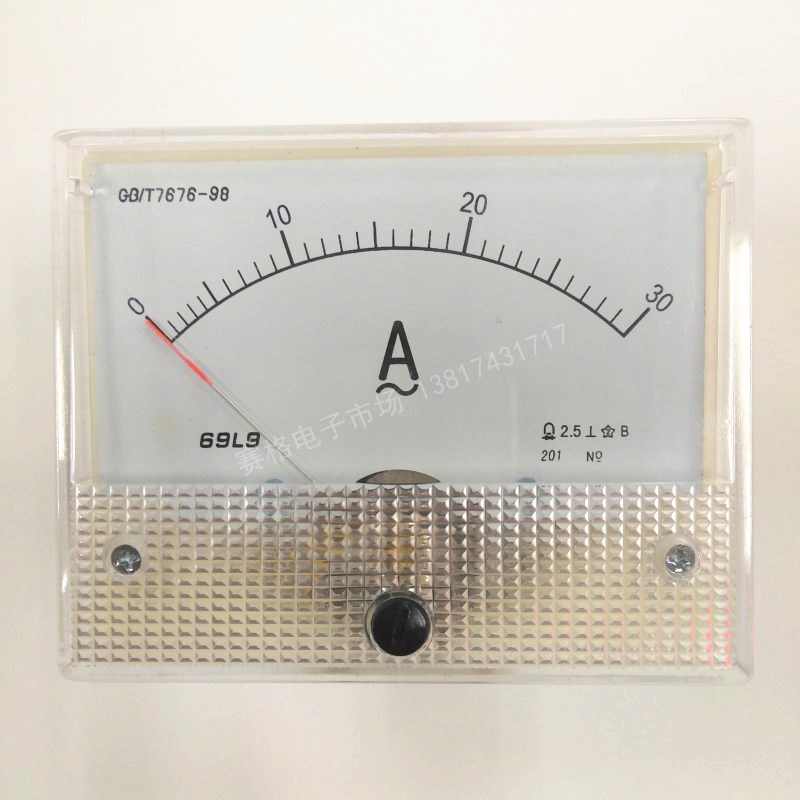 69L9 30A 50A AC 交流指针式电流表  69L9-50A 安培表 80*64MM