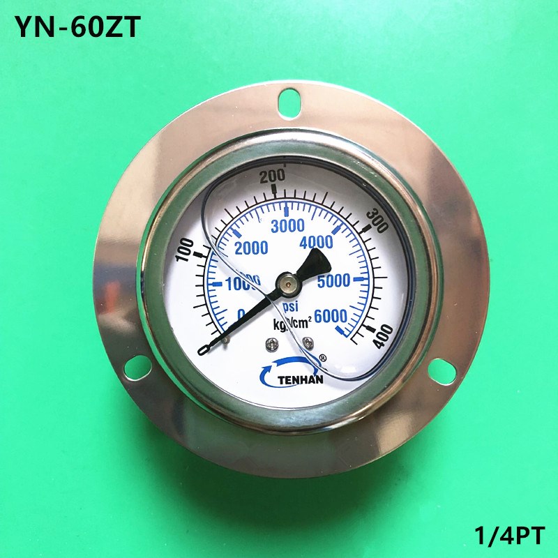 耐震压力表TENHAN250K  油压力表 400KG    YN-60ZT