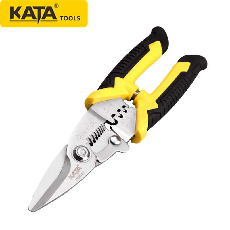 锴达  KATA  电子剪8英寸剥线钳剪线压接钳多功能线槽剪 KT28102