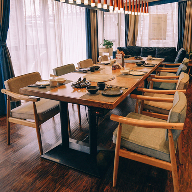 餐饮店音乐餐厅主题餐吧牛扒烤鱼酸菜鱼店餐桌椅实木西餐厅桌椅
