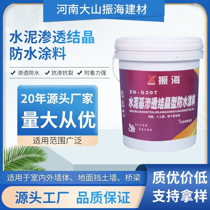 隧道水池b结构自防水材料背水面防潮补漏水泥基渗透结晶型防水涂