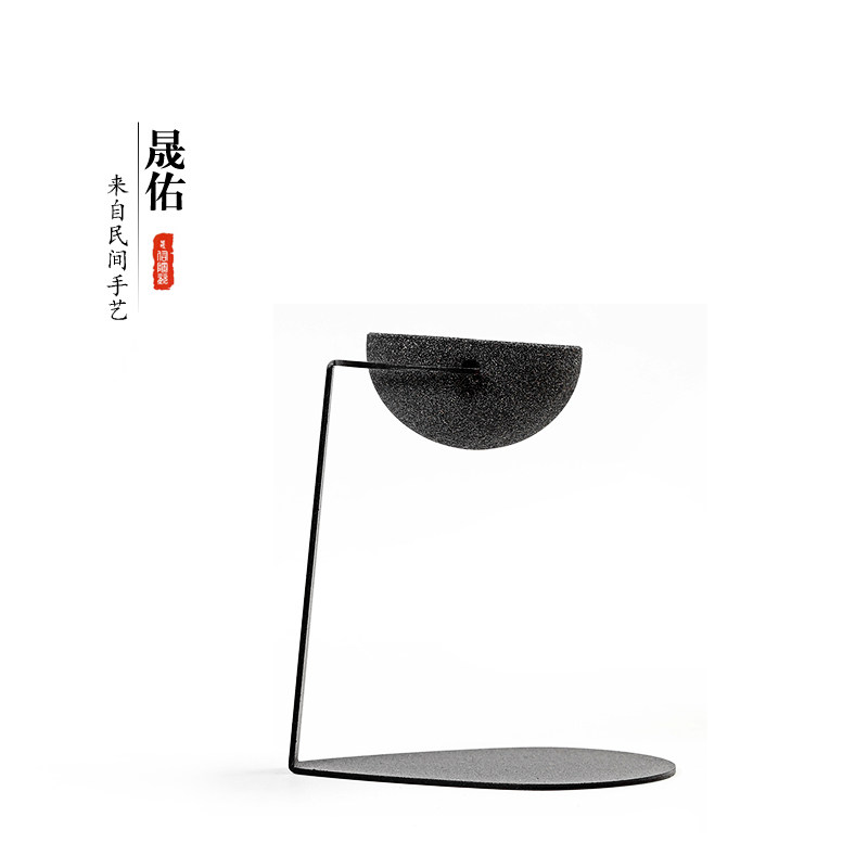 日式功夫茶具懒人无孔过滤茶漏易泡架套装L陶瓷茶漏茶叶隔滤网托