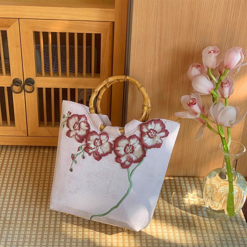 浮朵【百花盛开】春季精致复古优雅立体花朵新中式手提包配饰