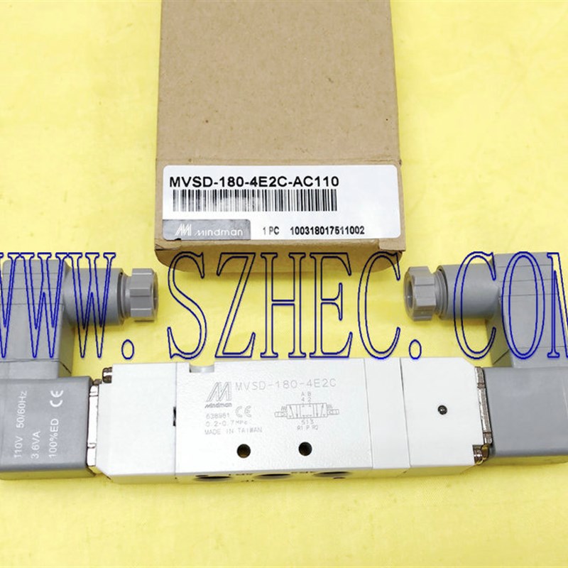 台湾 金器MINDMAN电磁阀 MVSD-180-4E2C-AC110V-W 全新 正品 供应