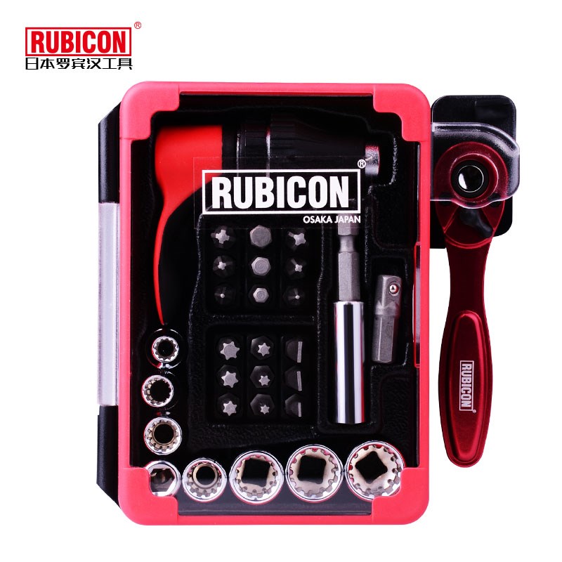 日本罗宾汉 迷你套筒扳手十字一字星型米字批头棘轮螺丝刀套装RGH