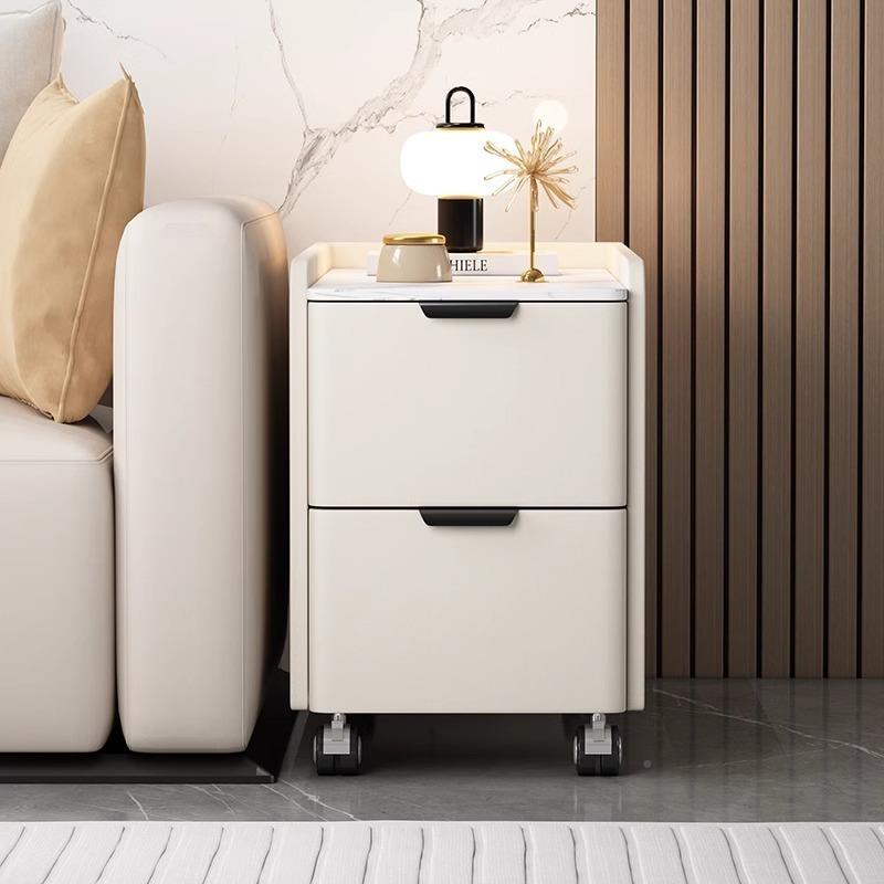 Y木la可ew4CHGAj动沙发客厅岩板移边几夹缝实皮质储物柜带柜轮茶