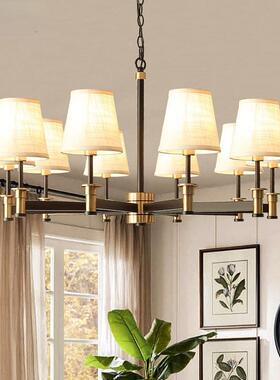 22村5年款美式灯简约0客厅餐吊厅卧GQJ室铁艺乡现代复古灯具