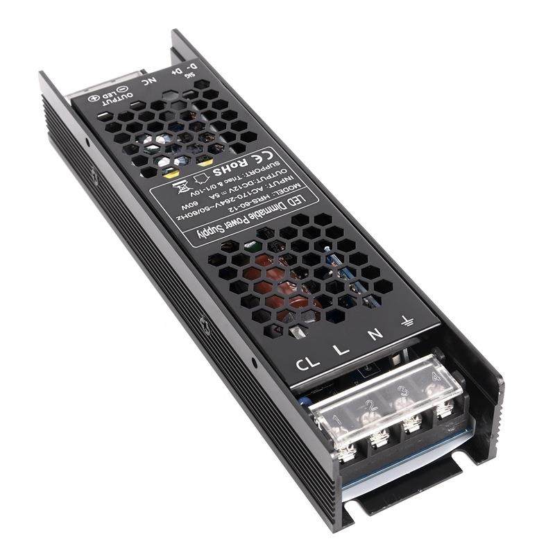 60W关电DRH源12V调光电源开0-10V恒压控硅可调光电源60W