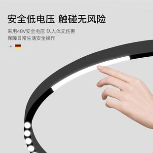 圆磁吸轨道圆形灯无主灯明装超薄磁线吸灯全磁套智形能吸泛光灯条