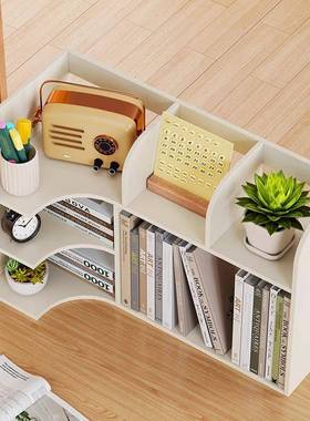 桌书架书面桌上多层置物架办层公分储物柜学VIV生宿舍桌桌子上收