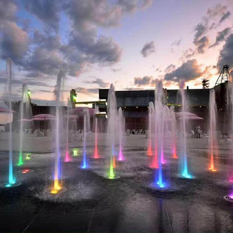 旱计地音乐喷泉低压泉泵水景矩阵灯光控设涌395泉动喷广场程水舞