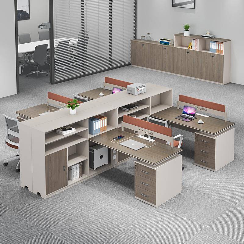 职员办公桌简约现代屏风HOV工位务桌桌办公室子员工办桌财椅组公