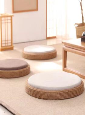 家用亚休麻闲垫客厅垫子拜坐佛磕头打麻坐垫绳阳台加HEO厚垫户外