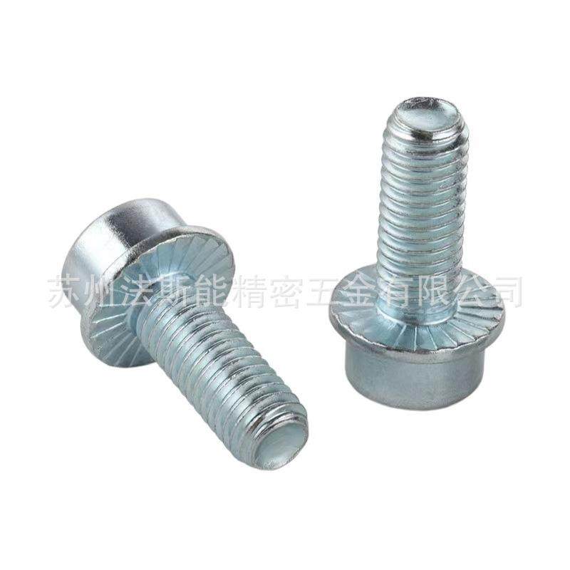 黑DIN2无品牌/5,1,内六圆柱角头法兰面机螺钉带齿发细牙。