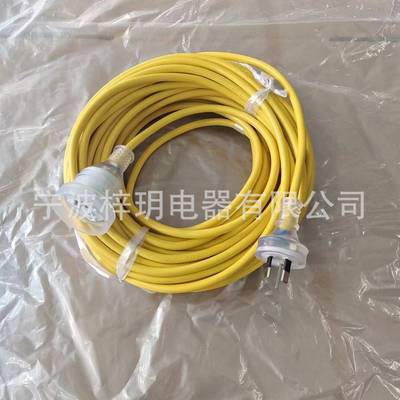 澳大利亚延长线 澳标透明延长线 SAA橘黄延长线 澳规双头电源线