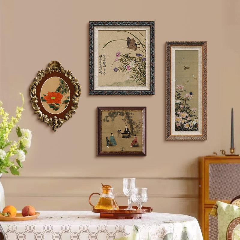 新中式客厅组合众装中饰画轻奢风古室民小宿酒店卧挂画春GAX风蝴
