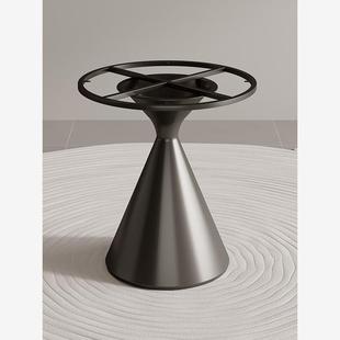 金属圆餐桌脚岩石板腿支架圆桌形底座不锈钢桌子腿大SET桌理茶几