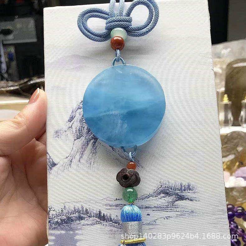 天然蓝安牌车海挂包花古装压MFI襟多用款女平通用车挂