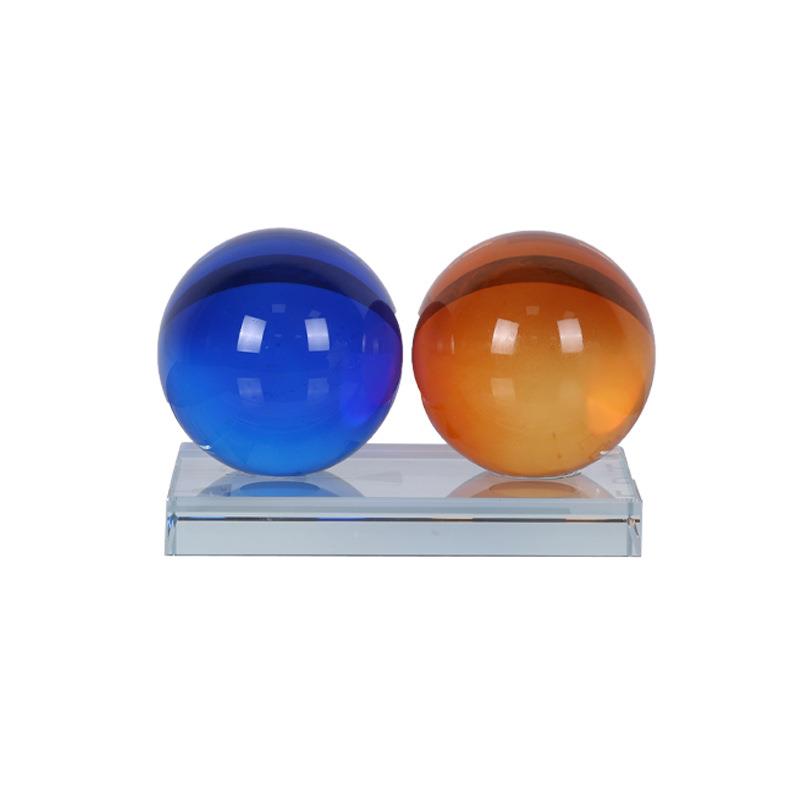 创龛WWM板意水晶球小摆件客厅样房壁电视柜家居桌白面软装饰品水