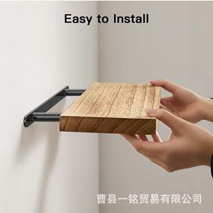 木质置浮动隔板客物厅墙上置架RPA挂墙一字板免打孔装隔板悬浮物