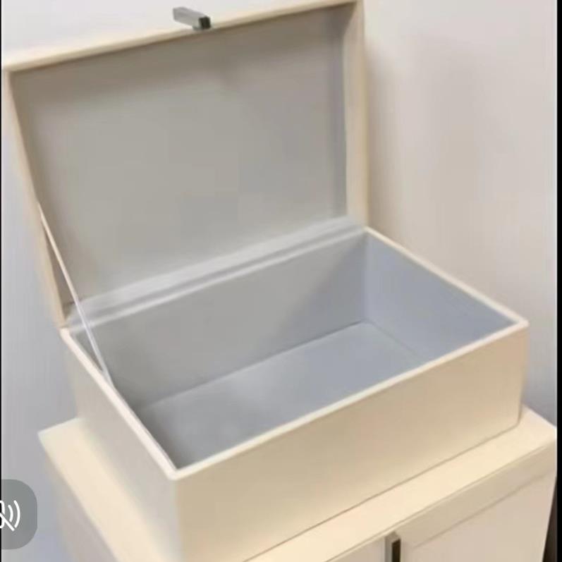 样板房皮质收纳收现代盒轻箱奢家用QBN收纳箱衣帽间桌面衣柜木质