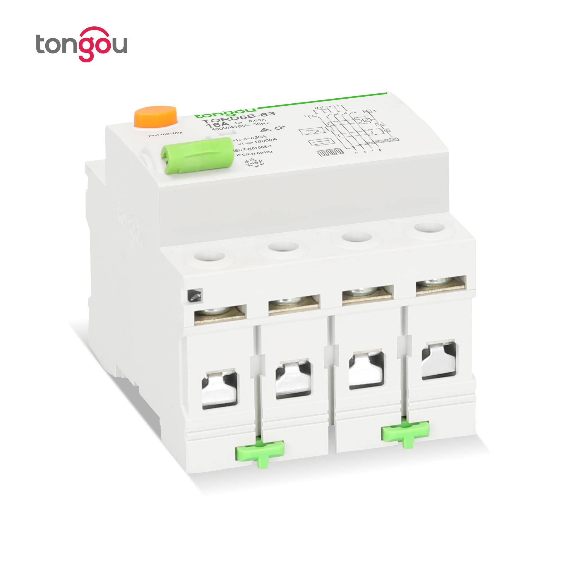 B型漏电保保护器漏电断路器4P6CLBU3A漏电0护开关1KA光伏RCBRCD