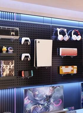 金墙面洞洞板置架宿舍展架挂示板学习书桌整理收物纳隔板架HQU五