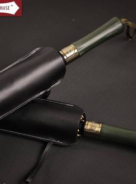 PARAC皮套双层柄HASE士轻奢质感双层长抗风雨伞绅士商务男伞人双