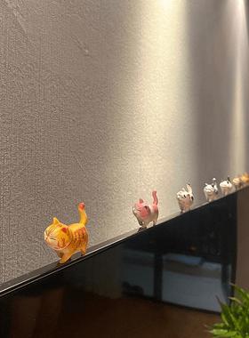 傲娇起司猫咪电视柜电脑背景墙家居装饰品摆件客厅桌面入户玄关