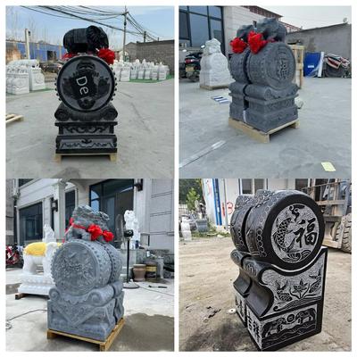 采购产品石雕门墩，鼓石，青石彷古老门一对，石皮绣婴象石鼓门摆