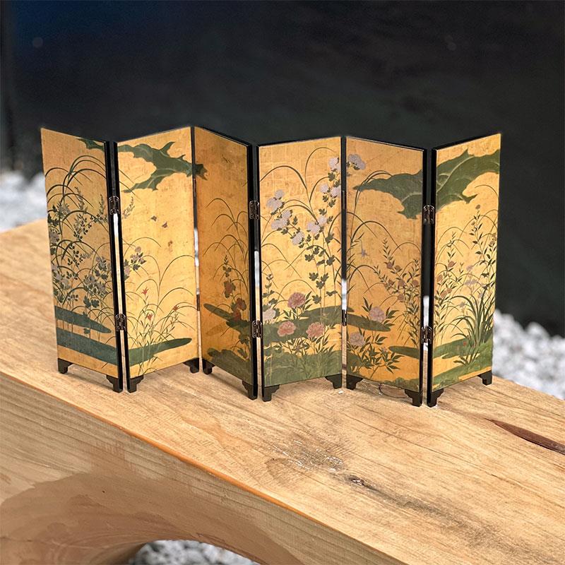 【私藏首发】复古创意生日送礼物日式古典桌面摆件工艺品漆器屏风