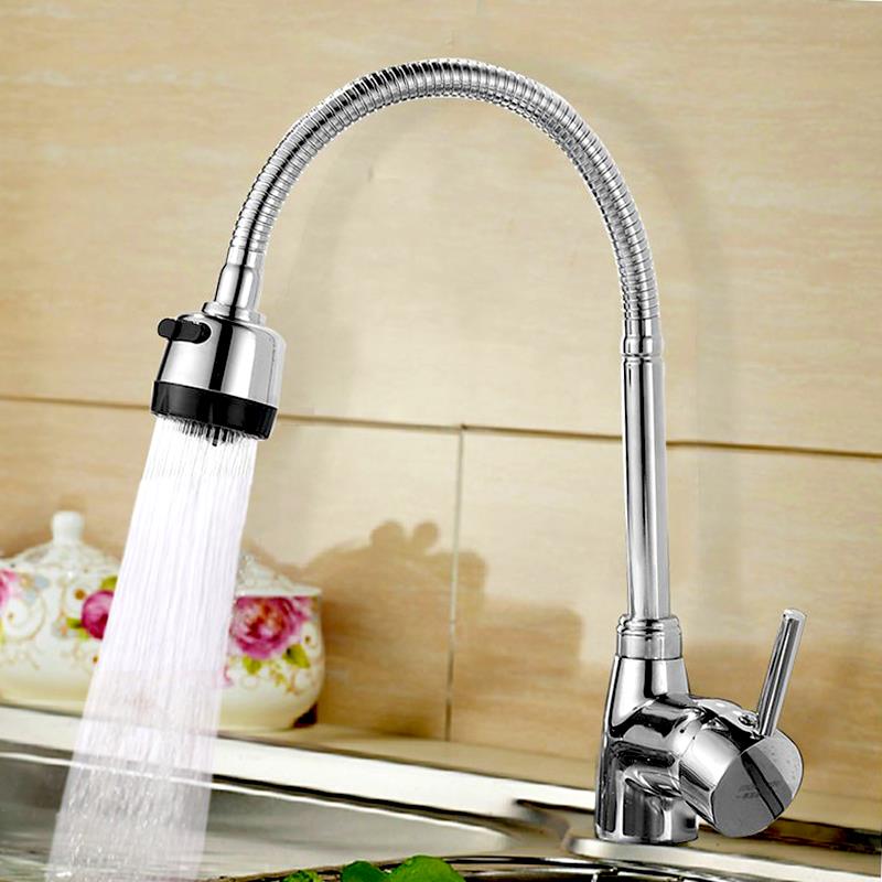 厨房龙头全铜冷热万向洗菜盆洗碗池不锈钢水槽可旋转家用单冷