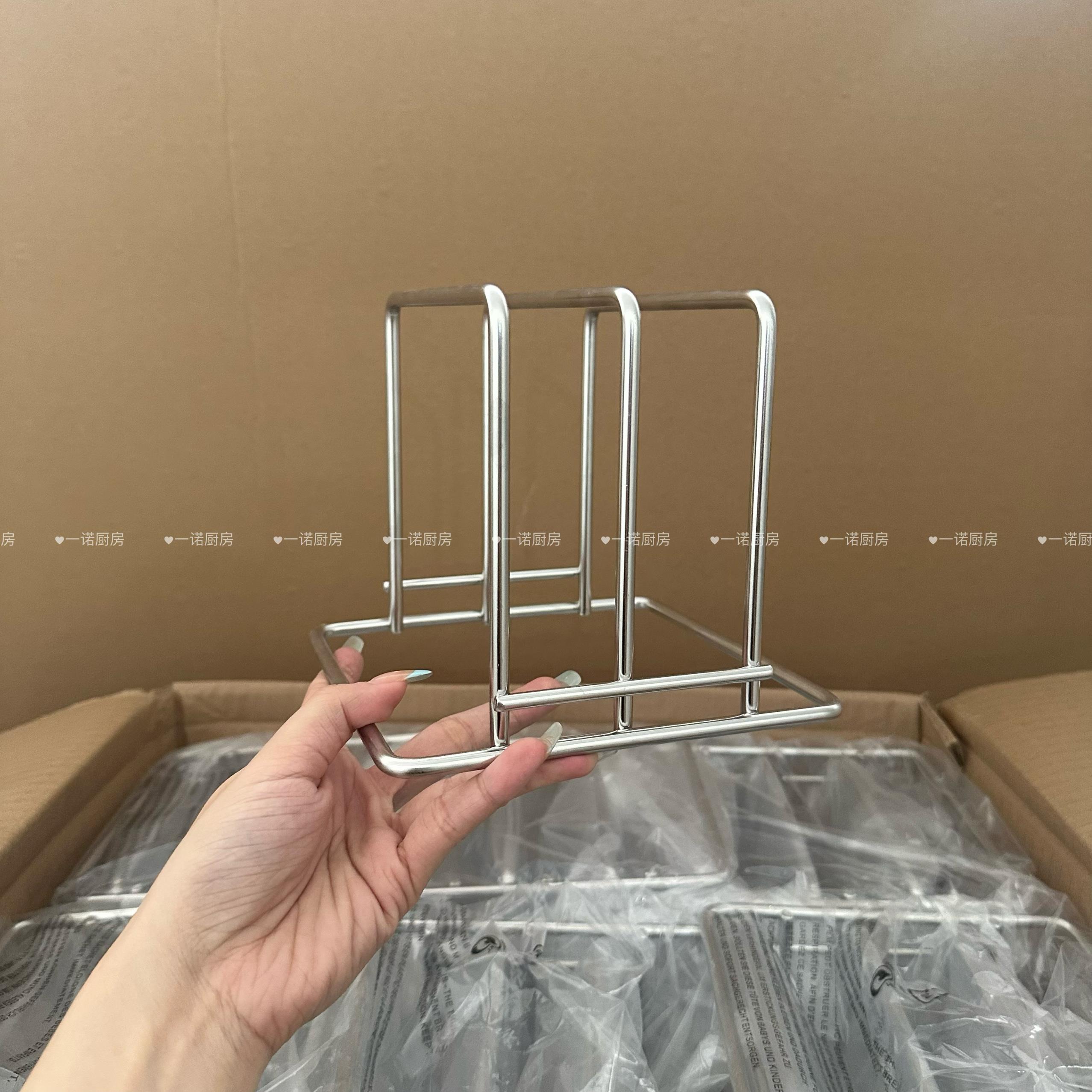 一诺厨房304不锈钢砧板架菜板架简约家用置物架加厚收纳锅盖架子