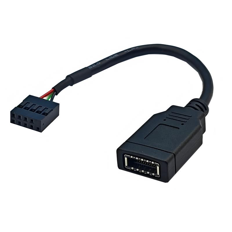 USB2.0 A公或9PIN转TYPE-C前置面板TYPE-E A-KEY线DIY改装数据线