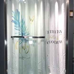 304不锈钢一字型淋浴房玻璃移门干湿H分离隔断简易沐浴洗澡间潮州