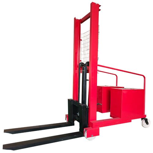 叉车手动液压升降堆高无腿升高托盘堆垛车堆高机模具装卸电动小型